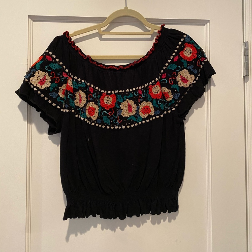 Free people floral cotton shirt